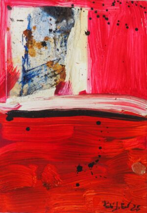 Paisatge blau a la finestra. Animaldepintor