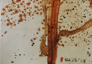 Paisatge vertical al desert. Animaldepintor